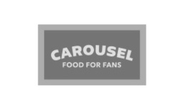 Carousel logo with tagline 'Food for Fans' – restaurant and catering client of WG Business Enterprises https://www.carouselhospitality.com/
