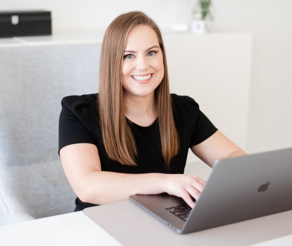 Whitney Goulish, working on SMART Goals for a client