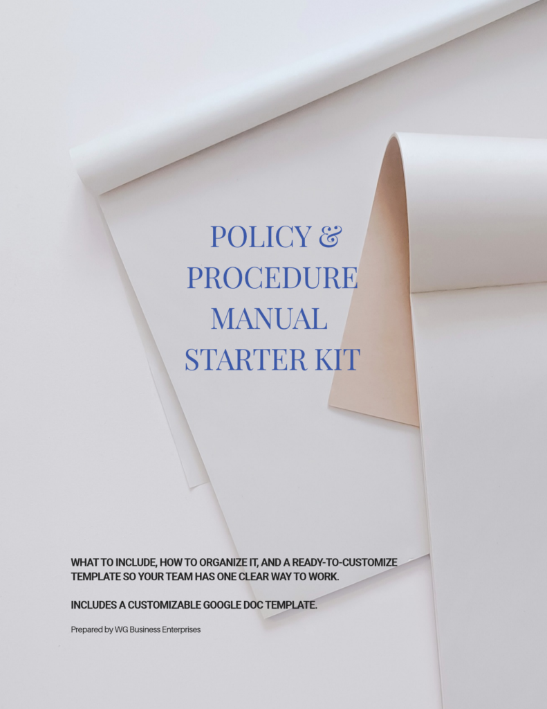 WGBE The Business Policy & Procedure Manual Starter Kit